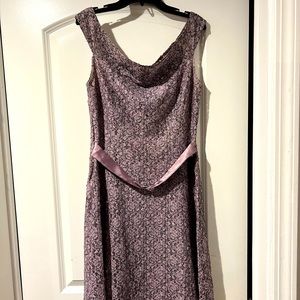Lavender off the shoulder lace dress